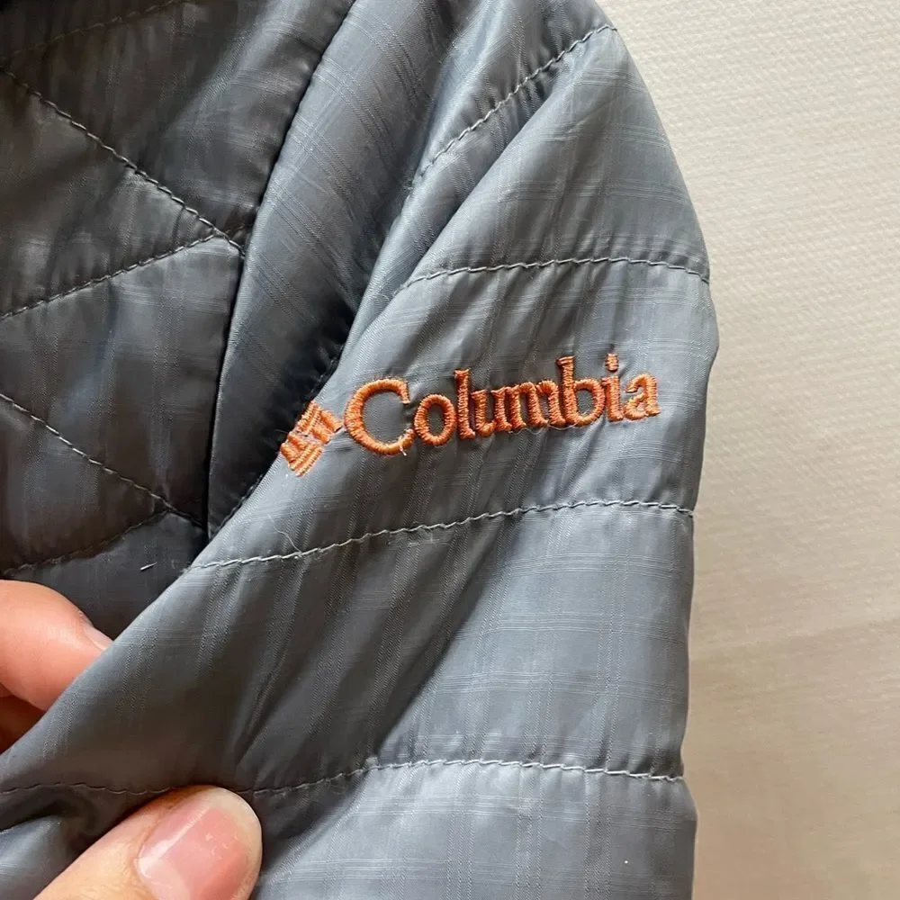 Columbia Young Girl Youth size Medium Grey Blue Puffer Jacket